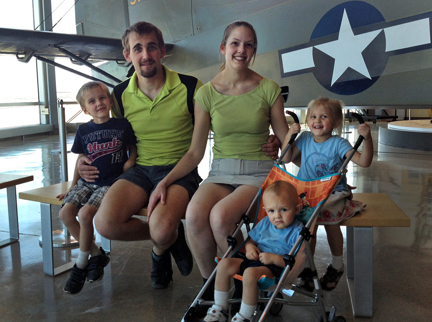 Enjoying a bit of history at the Silent Wings museum in Lubbock.