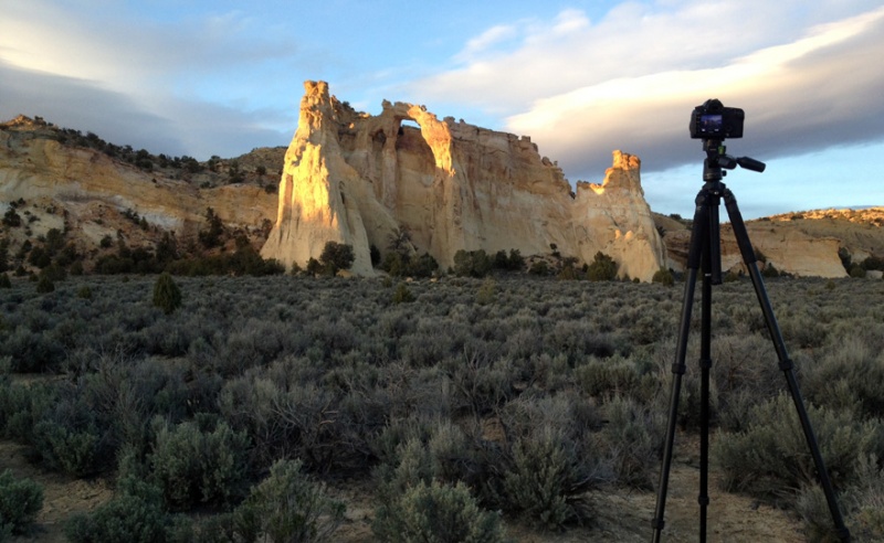 Beautiful sunset light in Grand Staircase Nat Monument. Wait till you see the result.