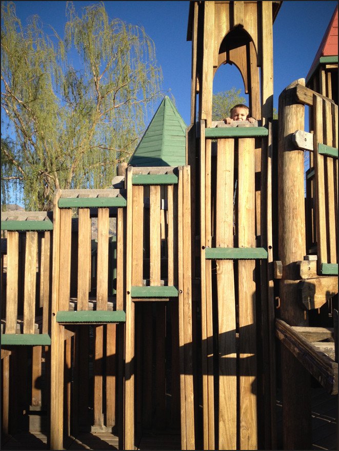 We found the motherload of playgrounds in Alamogordo. I've seen this style before, but this one was HUGE. The kids loved it.
