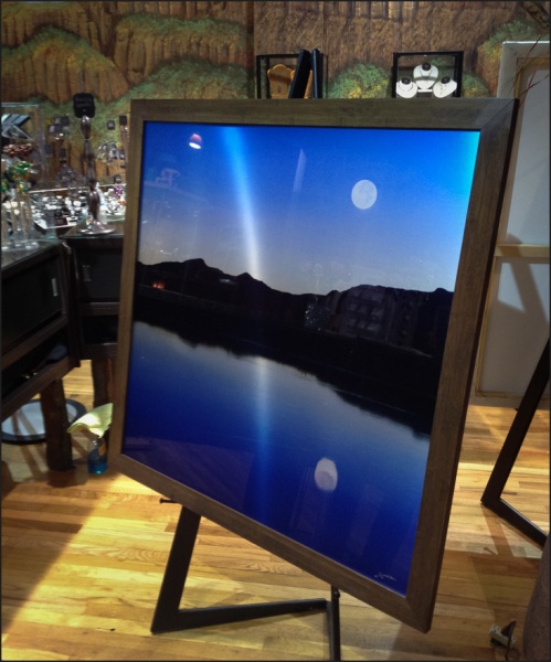The 40x40 master of Sliver Moon Blues on display at an exhibit last year.
